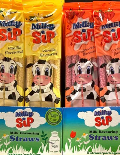 Milky Sip szívószál csomagolástervezés